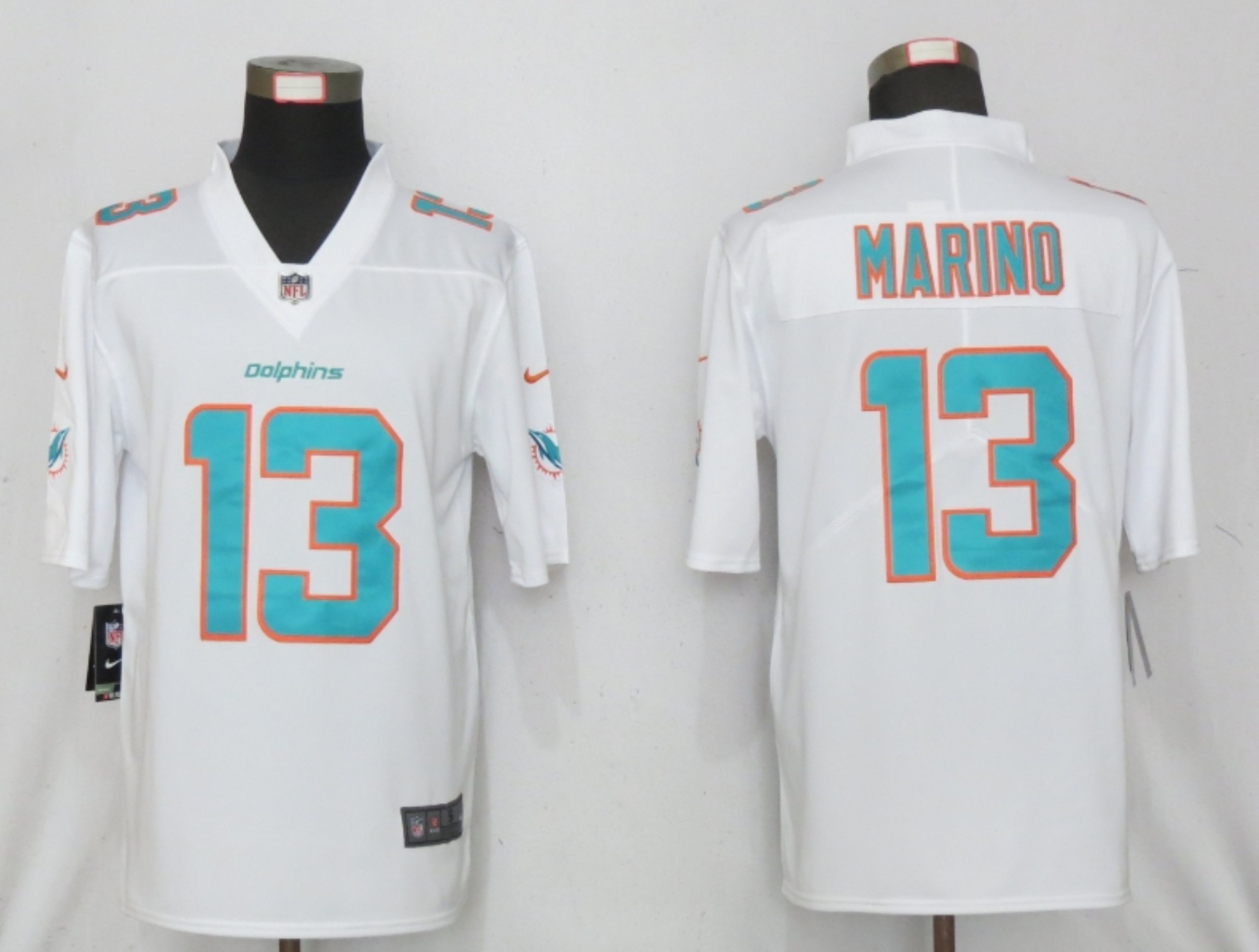 Men New Nike Miami Dolphins #13 Marino White 2020 Vapor Limited Jersey->dallas cowboys->NFL Jersey